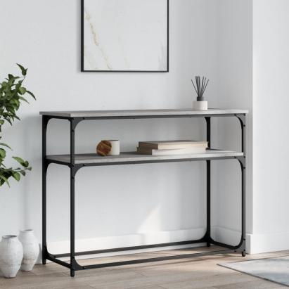 Măsuță consolă, gri sonoma, 100x35,5x75 cm, lemn prelucrat GartenMobel Dekor