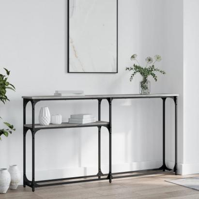 Măsuță consolă, gri sonoma, 145x22,5x75 cm, lemn prelucrat GartenMobel Dekor