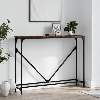 Măsuță consolă, stejar fumuriu, 102x22,5x75 cm, lemn prelucrat GartenMobel Dekor