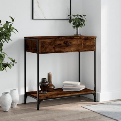 Masă consolă, stejar fumuriu, 75x34,5x75 cm, lemn prelucrat GartenMobel Dekor