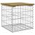 Bancă grădină, design gabion, 43x44x42 cm, lemn pin impregnat GartenMobel Dekor