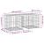 Bancă de grădină, design gabion, 103x44x42cm, lemn masiv de pin GartenMobel Dekor