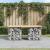 Bancă de grădină, design gabion, 103x44x42cm, lemn masiv de pin GartenMobel Dekor