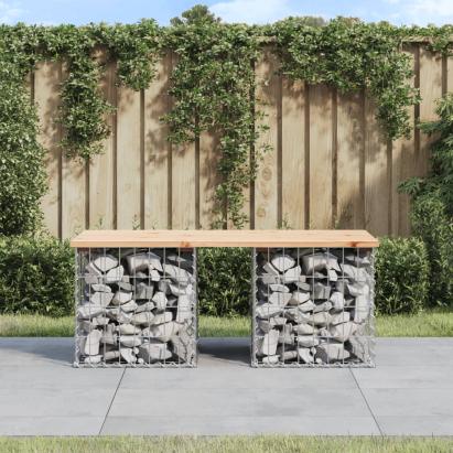 Bancă de grădină, design gabion, 103x44x42cm, lemn masiv de pin GartenMobel Dekor