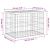 Bancă de grădină, design gabion, 63x44x42 cm, lemn masiv de pin GartenMobel Dekor