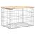 Bancă de grădină, design gabion, 63x44x42 cm, lemn masiv de pin GartenMobel Dekor