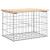 Bancă de grădină, design gabion, 63x44x42 cm, lemn masiv de pin GartenMobel Dekor