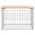 Bancă de grădină, design gabion, 63x44x42 cm, lemn masiv de pin GartenMobel Dekor
