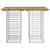 Bancă grădină, design gabion, 100x70x72 cm, lemn pin impregnat GartenMobel Dekor