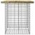 Bancă grădină, design gabion, 100x70x72 cm, lemn pin impregnat GartenMobel Dekor