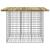 Bancă grădină, design gabion, 100x102x72 cm, lemn pin impregnat GartenMobel Dekor