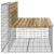 Bancă grădină, design gabion, 103x70x65 cm, lemn pin impregnat GartenMobel Dekor