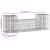 Bancă de grădină cu gabion, 183x41x60,5 cm, lemn masiv pin GartenMobel Dekor