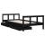 Cadru de pat copii cu sertare, negru, 90x200 cm, lemn masiv pin GartenMobel Dekor