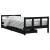 Cadru de pat copii cu sertare, negru, 90x200 cm, lemn masiv pin GartenMobel Dekor