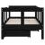 Cadru de pat copii cu sertare, negru, 70x140 cm, lemn masiv pin GartenMobel Dekor