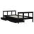 Cadru de pat copii cu sertare, negru, 90x190 cm, lemn masiv pin GartenMobel Dekor