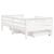 Cadru de pat copii cu sertare, alb, 70x140 cm, lemn masiv pin GartenMobel Dekor