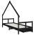 Cadru pat copii cu sertare, negru, 80x200 cm, lemn masiv de pin GartenMobel Dekor