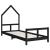 Cadru de pat pentru copii, negru, 80x200 cm, lemn masiv de pin GartenMobel Dekor