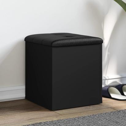 Bancă de pantofi, negru, 42x42x45 cm, lemn prelucrat GartenMobel Dekor