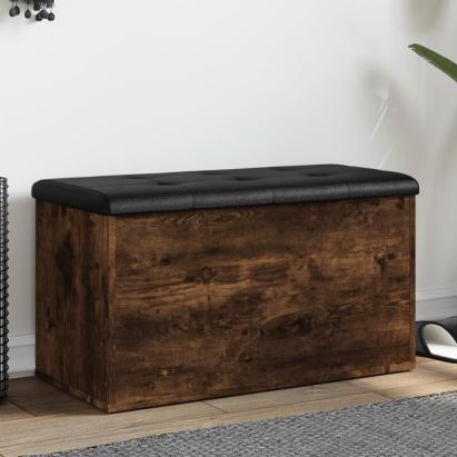 Bancă de depozitare, stejar fumuriu, 82x42x45 cm lemn prelucrat GartenMobel Dekor