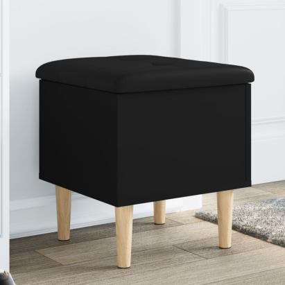 Bancă de pantofi, negru, 42x42x46 cm, lemn prelucrat GartenMobel Dekor
