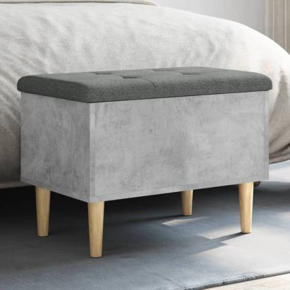 Bancă de depozitare, gri beton, 62x42x46 cm, lemn prelucrat GartenMobel Dekor