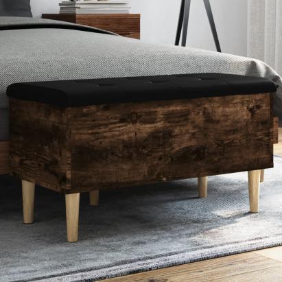 Bancă de depozitare, stejar fumuriu, 82x42x46 cm lemn prelucrat GartenMobel Dekor