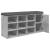 Bancă de pantofi, gri beton, 102x32x50 cm, lemn prelucrat GartenMobel Dekor