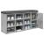 Bancă de pantofi, gri beton, 102x32x50 cm, lemn prelucrat GartenMobel Dekor