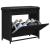 Bancă pantofi cu sertar rabatabil, negru, 62x32x56 cm GartenMobel Dekor