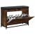 Bancă pantofi cu sertar rabatabil, stejar fumuriu, 82x32x56 cm GartenMobel Dekor
