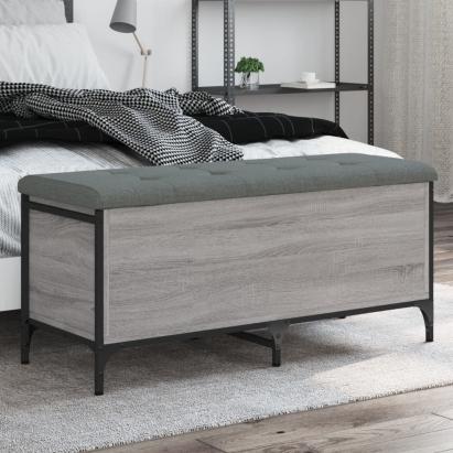 Bancă de depozitare, gri sonoma, 102x42x45 cm, lemn prelucrat GartenMobel Dekor