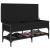 Bancă de pantofi, negru, 102x42x45 cm, lemn prelucrat GartenMobel Dekor