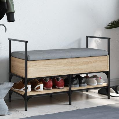 Bancă pentru pantofi stejar sonoma 85,5x42x57,5 cm GartenMobel Dekor