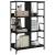 Bibliotecă, negru, 78,5x33x117,5 cm, lemn prelucrat GartenMobel Dekor