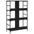Bibliotecă, negru, 78,5x33x117,5 cm, lemn prelucrat GartenMobel Dekor
