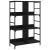 Bibliotecă, negru, 78,5x33x117,5 cm, lemn prelucrat GartenMobel Dekor