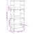 Bibliotecă, negru, 50x33x117,5 cm, lemn prelucrat GartenMobel Dekor