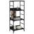 Bibliotecă, negru, 50x33x117,5 cm, lemn prelucrat GartenMobel Dekor