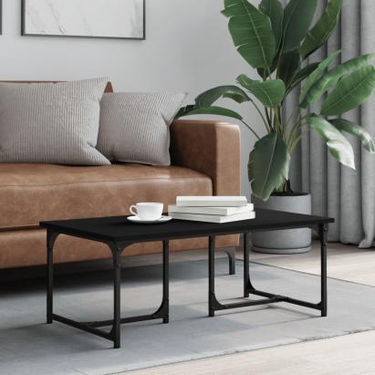 Măsuță de cafea, negru, 90x50x35 cm, lemn prelucrat GartenMobel Dekor