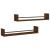 Rafturi de perete cu bare 2 buc, maro, 80x16x14 cm, stejar GartenMobel Dekor