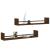 Rafturi de perete cu bare 2 buc, maro, 80x16x14 cm, stejar GartenMobel Dekor