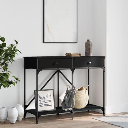 Măsuță consolă, negru, 100x39x78,5 cm, lemn compozit GartenMobel Dekor