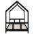Cadru pat pentru copii, negru, 90x200 cm, lemn masiv de pin GartenMobel Dekor