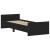 Cadru de pat mic single, negru, 75x190 cm, lemn prelucrat GartenMobel Dekor