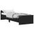 Cadru de pat mic single, negru, 75x190 cm, lemn prelucrat GartenMobel Dekor