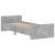 Cadru de pat mic single, gri beton, 75x190 cm, lemn prelucrat GartenMobel Dekor