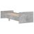 Cadru de pat mic single, gri beton, 75x190 cm, lemn prelucrat GartenMobel Dekor
